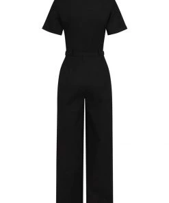 New In Collectif Caterina Vintage 40's Jumpsuit Black