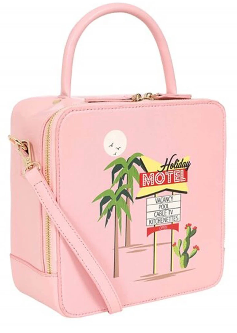 Collectif Josie Motel 50's Bag Pink New In