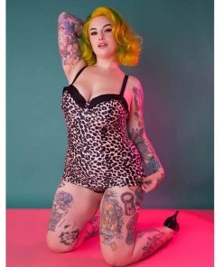 Collectif X Playful Promises Leopard 50's Swimsuit Multi