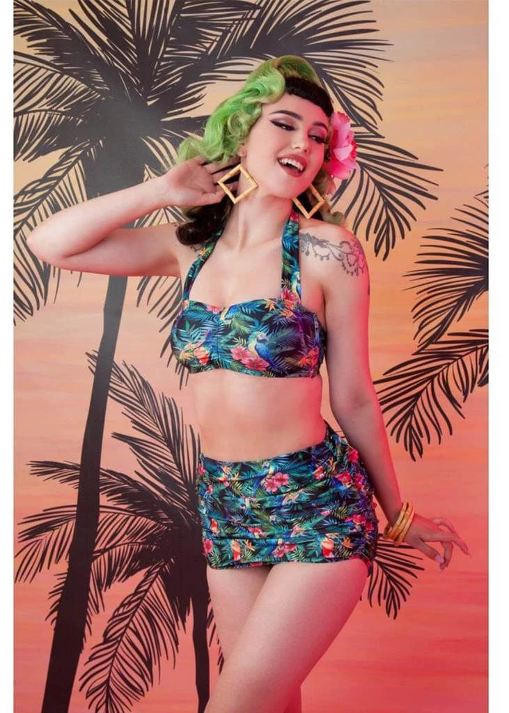 Collectif X Playful Promises Jungle Bikini Top Multi Colour New In