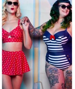 Collectif X Playful Promises Nautical 50's Swimsuit Multi