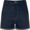 Collectif Lily 50's Shorts Denim Navy