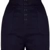 Collectif Nomi High Waist Shorts Black New In