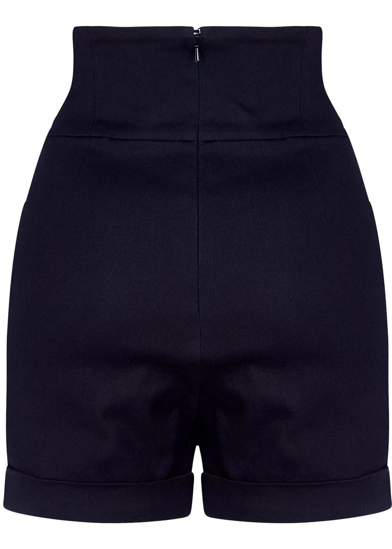 Collectif Nomi High Waist Shorts Black New In