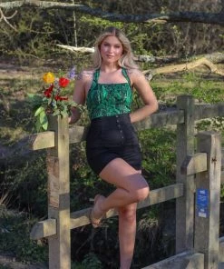 Collectif Nomi High Waist Shorts Black New In