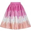 Collectif Jasmine Ice Cream 50's Swing Skirt Pink