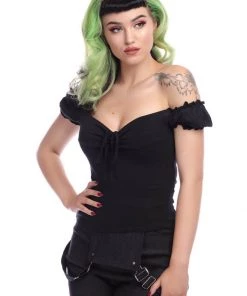 Collectif Sasha T-Shirt Black New In