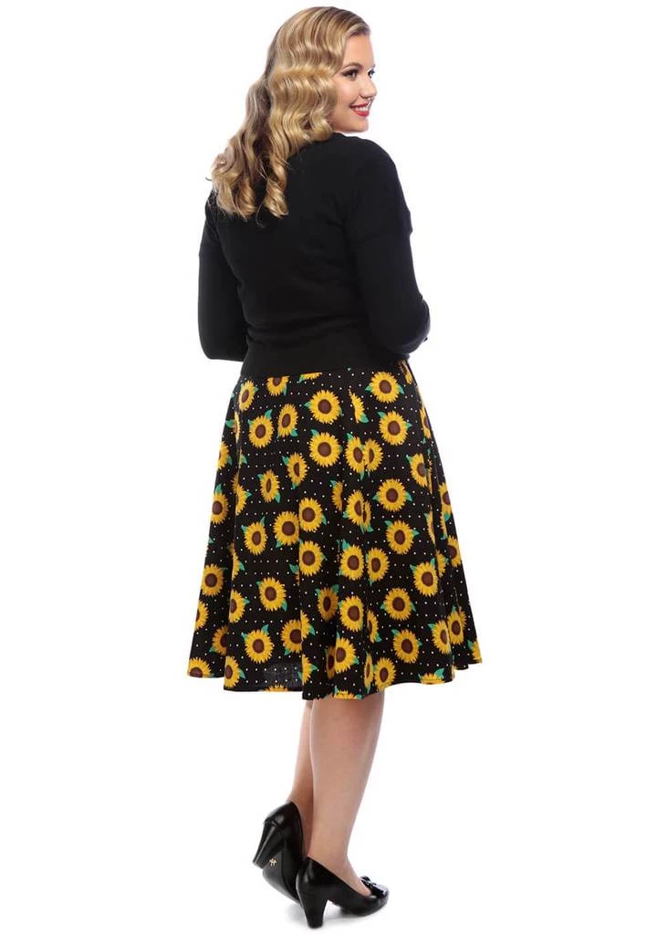 Collectif Abigail Sunflower 40's Cardigan Black