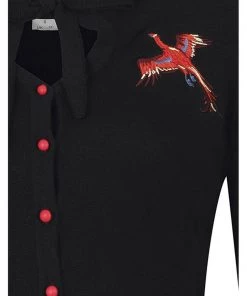 Collectif Charlene Phoenix 50's Cardigan Black