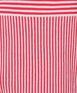 New In Collectif Ludovica Striped 40's Cardigan Red White