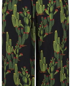 Collectif Alizee Cactusland 70's Trousers Black New In