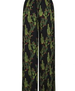 Collectif Alizee Cactusland 70's Trousers Black New In