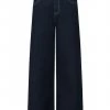 Collectif Rebel Kate Wide Leg 50's Jeans Navy Blue