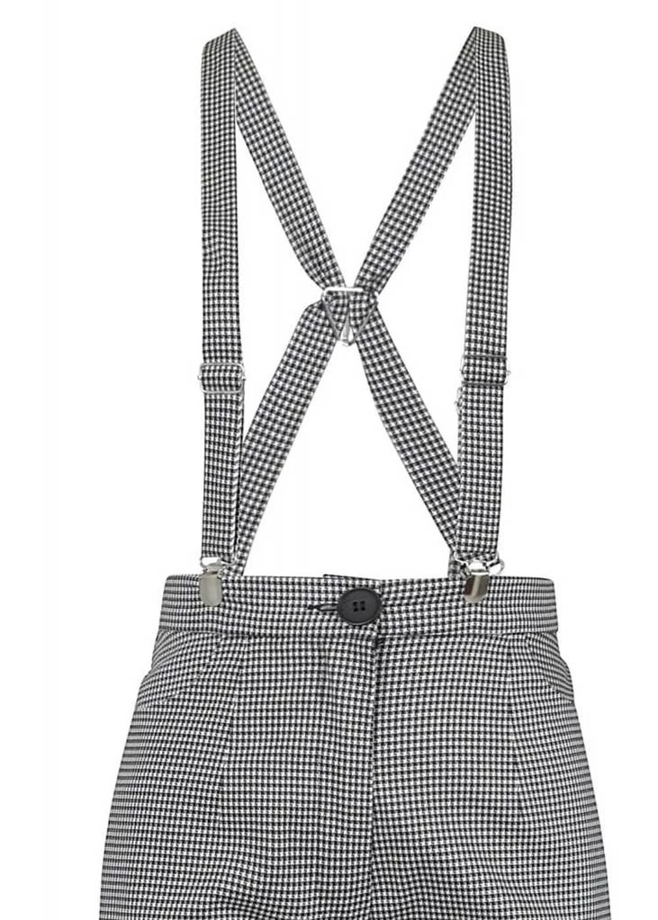 Collectif Glinda Houndstooth 40's Trousers Black White New In