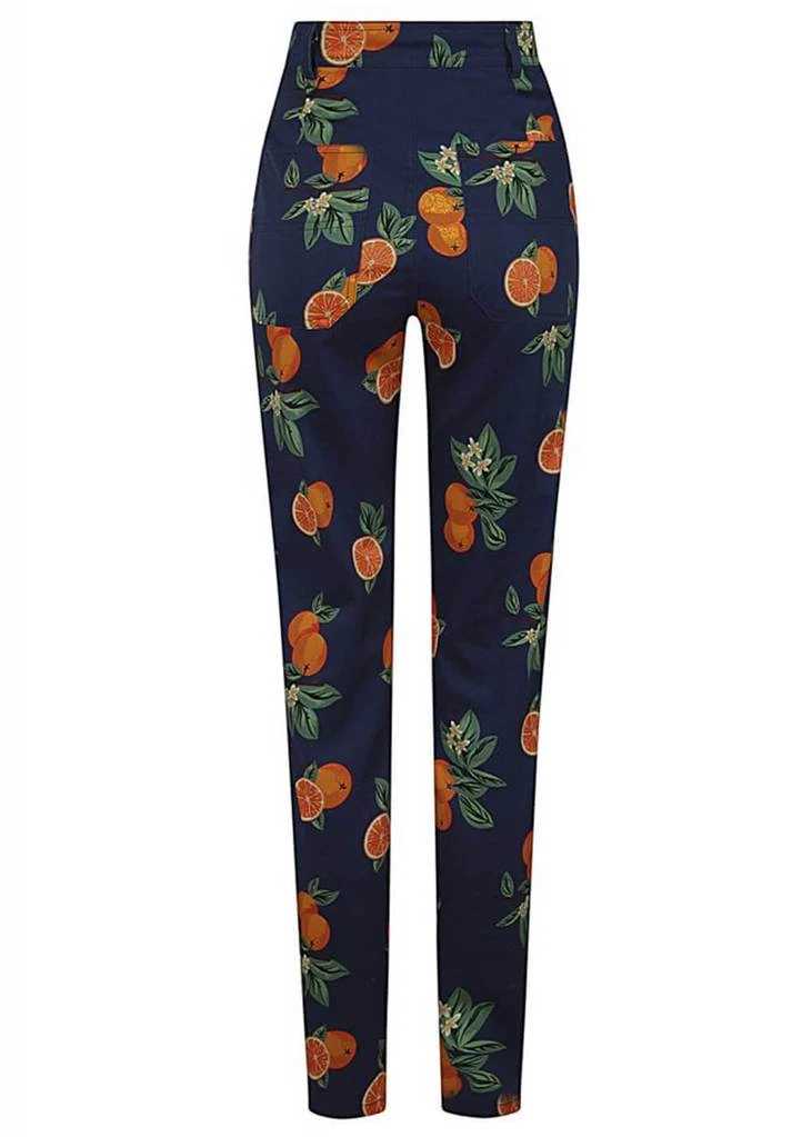 New In Collectif Maddie Oranges 50's Trousers Navy