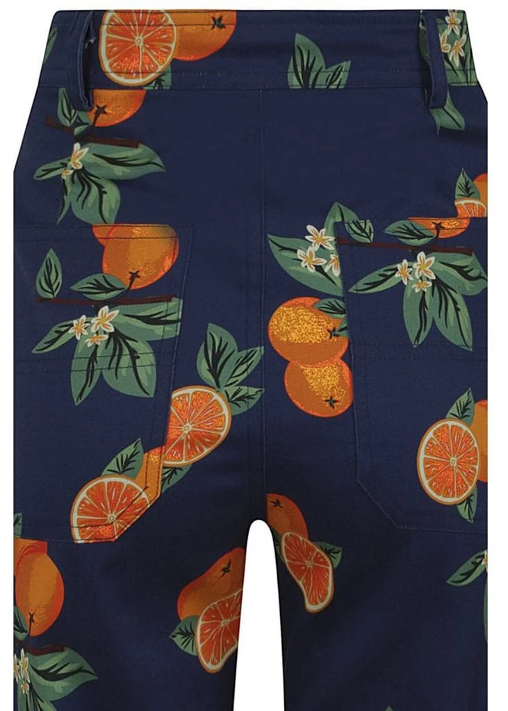 New In Collectif Maddie Oranges 50's Trousers Navy