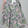 Collectif Matilde Pink Forest 50's Swing Skirt Pink