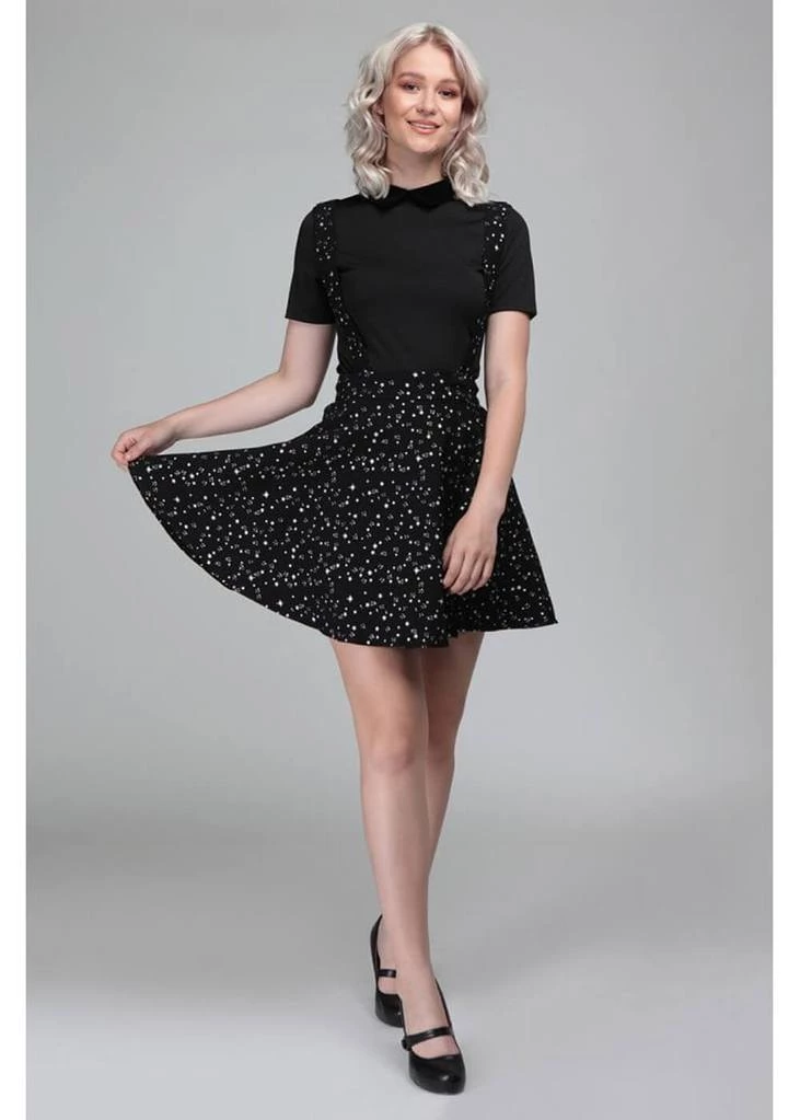 Collectif Lexi Night Sky 60's Skater Skirt Black