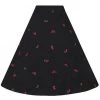 New In Collectif Ornella Mini Cherries 40's Skirt Black