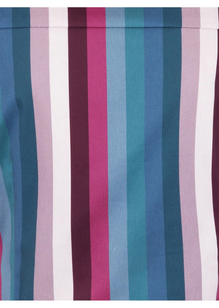 Collectif Sammy Paradise Stripe 50's Blouse Multi