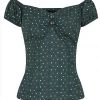 Collectif Dolores Polkadot 50's Top Green