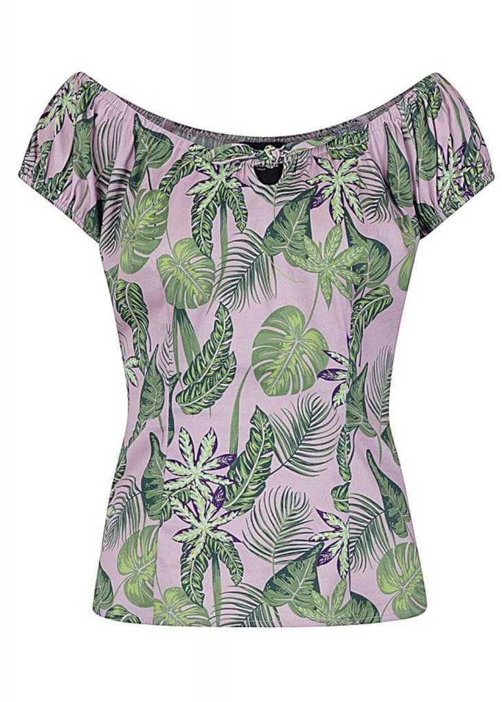 Collectif Lorena Pink Forest 50's Top Pink New In