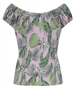 Collectif Lorena Pink Forest 50's Top Pink New In