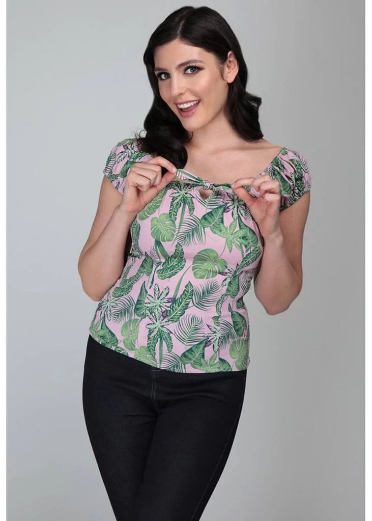 Collectif Lorena Pink Forest 50's Top Pink New In