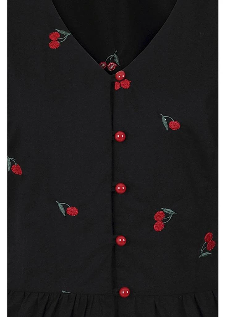 Collectif Mimma Mimi Cherries 40's Blouse Black New In