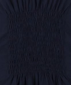 New In Collectif Constance 40's Denim Top Navy