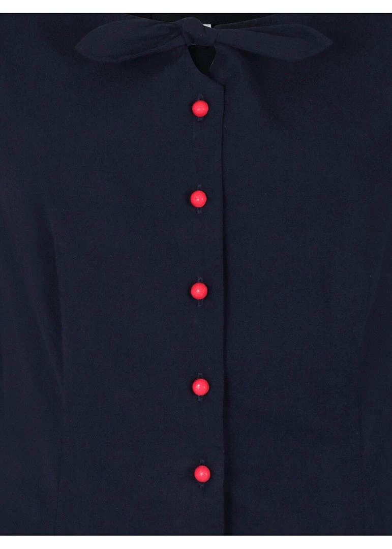 New In Collectif Constance 40's Denim Top Navy