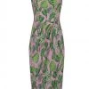 Collectif Mahina Pink Forest 50's Pencil Dress Pink New In