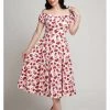 Collectif Dolores Strawberry 50's Swing Dress Pink