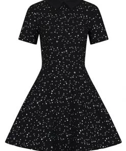 New In Collectif Katy Night Sky 60's Skater Dress Black