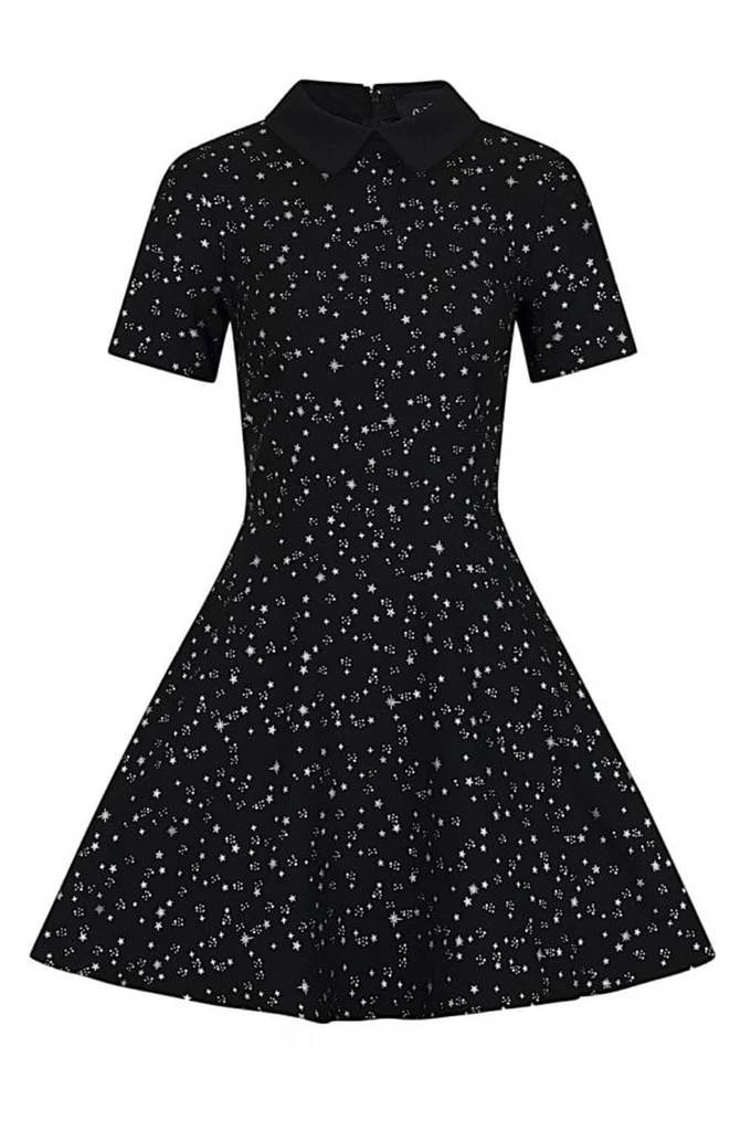 New In Collectif Katy Night Sky 60's Skater Dress Black