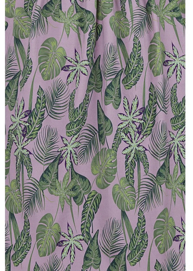 Collectif Kimberly Pink Forest 50's Swing Dress Pink New In