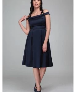 Collectif Anastasia 50's Swing Dress Navy