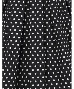 New In Collectif Jill Polkadot 50's Swing Dress Black