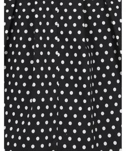 New In Collectif Jill Polkadot 50's Swing Dress Black