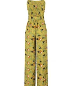 New In Collectif Edda Panterology 70's Jumpsuit Green