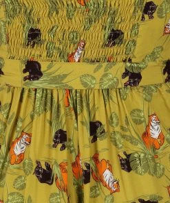 New In Collectif Edda Panterology 70's Jumpsuit Green