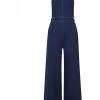 New In Collectif Thelma Denim 60's Dungarees Navy