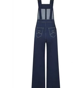 New In Collectif Thelma Denim 60's Dungarees Navy