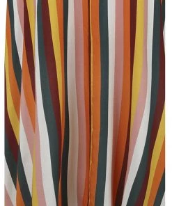 Collectif Sunny Tropical Stripe 70's Maxi Dress Multi New In