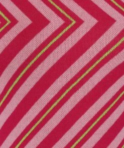 Collectif Christie V-Stripe 40's Top Raspberry Pink New In