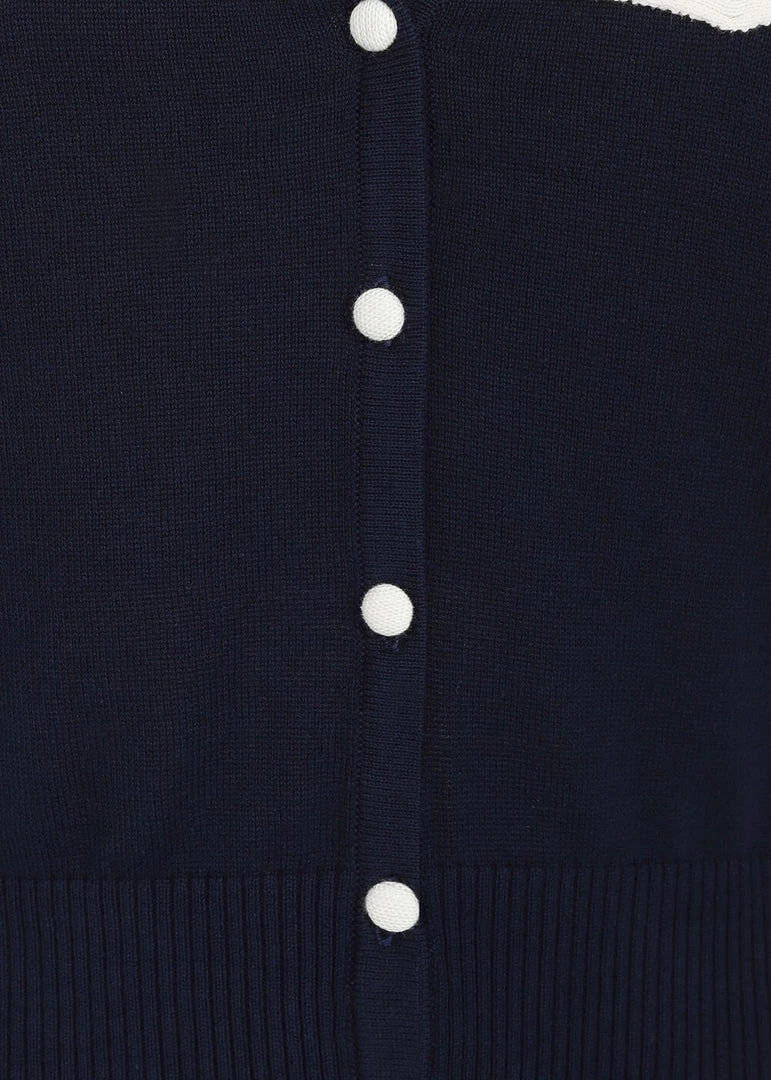 Collectif Marta 40's Cardigan Navy Blue New In