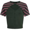 Collectif Phillis Striped 40's Cardigan Green Pink New In