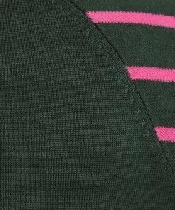 Collectif Phillis Striped 40's Cardigan Green Pink New In