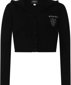 Collectif Padme Creepy Girl 80's Cardigan Black
