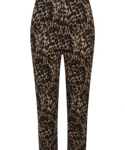 New In Collectif Betty Leopard 50's Capri Trousers Multi